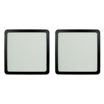 Kit 2 Painel de LED 24 W 6500k Quad Sobrepor Preto Foxlux
