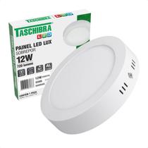 Kit 2 Painel De Led Redondo Sobrepor 12W Bivolt Taschibra
