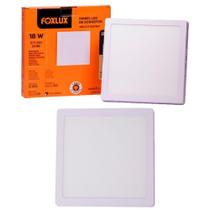 Kit 2 Painel Led 20,5x20,5 Quadrado Branco Sobrepor 18w 4000k Foxlux