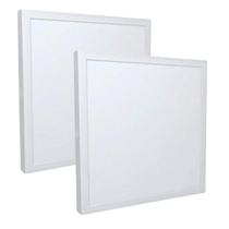 Kit 2 Painel Led 45w Plafon Quadrado Sobrepor Grande Teto 60x60cm Alumínio Blumenau