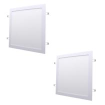 Kit 2 Painel Led Embutir Quadrado Branco Neutro 4000K 24W Bivolt - Alta Iluminação e Qualidade Garantida