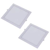 Kit 2 Painel Led Quadrado Embutir 24w 4000k Bivolt Foxlux