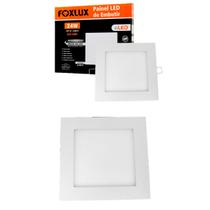 Kit 2 Painel Led Quadrado Sobrepor 24W 3000K Bivolt Foxlux