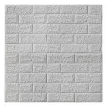 Kit 2 Painel Placa 3D Auto Adesivo Tijolinho Branco Alto Relevo 70x80cm Kit 2 Painel Placa 3D Auto Adesivo Tijolinho Branco Alto Relevo 70x80cm