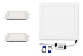 Kit 2 Painel Plafon 18w Led Embutir 21,7 X 21,7 Cm Gesso Pvc 4100k Quente Branco Kit 2 Painel Plafon 18w Led Embutir 21,7 X 21,7 Cm Gesso Pvc 4100k Quente Branco