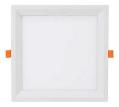 Kit 2 Painel Plafon Embutir Quadrado Led 18w Bivolt Bco/ Pto