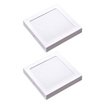 Kit 2 Painel Plafon LED Sobrepor Quad Branca 6500K 24W 29cm Kit 2 Painel Plafon LED Sobrepor Quad Branca 6500K 24W 29cm