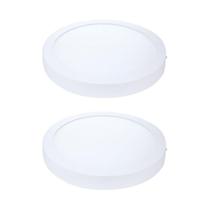 Kit 2 Painel Plafon Led Sobrepor Red Neutra 4000K 12W 17Cm