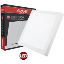 Kit 2 Painel Sobrepor Quadrada led 18w Avant Branca Frio