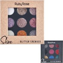 Kit 2 Paletas de Sombra Shine Ruby Rose