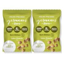 Kit 2 Palha Italiana Germanos 5g de Proteína Zero Adição de Açúcares Sabor Pistache 30g Kit 2 Palha Italiana Germanos 5g de Proteína Zero Adição de Açúcares Sabor Pistache 30g