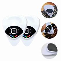 Kit 2 Palheta Afinador Digital Guitarra Violão Cavaco Baixo Viola Ukulele