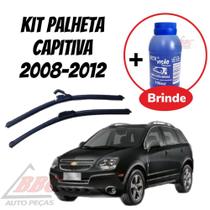 Kit 2 Palhetas Limpador De Parabrisa Dianteiro Captiva 2008 ate 2012