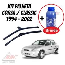 Kit 2 Palhetas Limpador De Parabrisa Dianteiro Corsa / Classic 1994 ate 2002