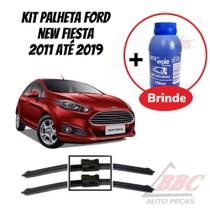Kit 2 Palhetas Limpador De Parabrisa Dianteiro Ford New Fiesta 2011 ATE 2019