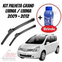 Kit 2 Palhetas Limpador De Parabrisa Dianteiro Grand Livinia / Livinia 2009 - 2012