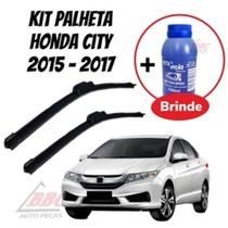 Kit 2 Palhetas Limpador De Parabrisa Dianteiro Honda City 2015 - 2017