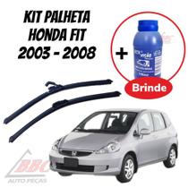 Kit 2 Palhetas Limpador De Parabrisa Dianteiro Honda Fit 2003 - 2008 - CINOY