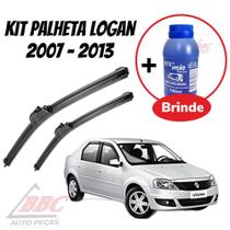 Kit 2 Palhetas Limpador De Parabrisa Dianteiro Logan 2007 - 2013