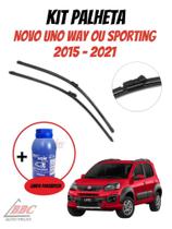 Kit 2 Palhetas Limpador de Parabrisa Dianteiro Novo Uno Way ou Sporting ano 2015 ATE 2021