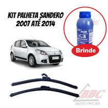 Kit 2 Palhetas Limpador De Parabrisa Dianteiro Renault Sandero 2007 ate 2014 Kit 2 Palhetas Limpador De Parabrisa Dianteiro Renault Sandero 2007 ate 2014