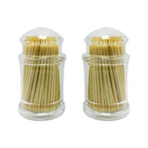 Kit 2 paliteiros de acrílico transparente c/ palitos