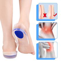 Kit 2 Palmilha Ortopédica Silicone Gel Protetor Calcanhar Calcanheira Esporão Anti Impacto Tendão de Aquiles Kit 2 Palmilha Ortopédica Silicone Gel Protetor Calcanhar Calcanheira Esporão Anti Impacto Tendão de Aquiles