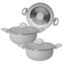 Kit 2 Panela Caçarola Cerâmica Antiaderente Vanilla 20cm