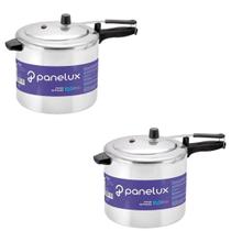 Kit 2 Panela de Pressão Panelux Polida 10 Litros Alumínio Polido Classic Inmetro Ref 1074