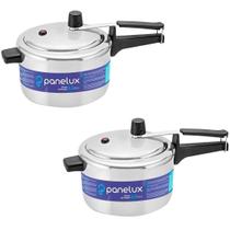 Kit 2 Panela de Pressão Panelux Polida 3,0 Litros Aluminio Polido Classic Inmetro Ref 1012
