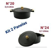 Kit 2 Panelas Caçarolas Ferro N20 e N24 P/ Fogão Lenha ,Indução e a Gás Postagem Rápida Kit 2 Panelas Caçarolas Ferro N20 e N24 P/ Fogão Lenha ,Indução e a Gás Postagem Rápida