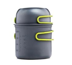 Kit 2 Panelas Camping ultraleve ligas alumínio portátil mais bolsa transporte acampamento ar livre.