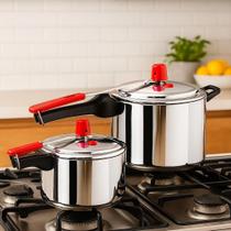 Kit 2 Panelas De Pressão 3,0 E 4,5 Litros Globo 3 Anos de Garantia