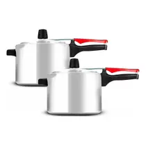 Kit 2 Panelas De Pressão Clock Clássica Polida 4,5l Alumínio Kit 2 Panelas De Pressão Clock Clássica Polida 4,5l Alumínio