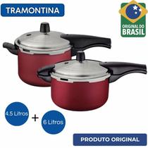 KIT 2 panelas de pressão TRAMONTINA 4.5l e 6l ORIGINAL KIT 2 panelas de pressão TRAMONTINA 4.5l e 6l ORIGINAL