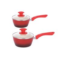 Kit 2 Panelas Indução Cerâmica Rubi 3,7mm 16 e 18cm