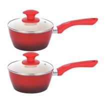 Kit 2 Panelas Indução Cerâmica Rubi 3,7mm 16cm Antiaderente Kit 2 Panelas Indução Cerâmica Rubi 3,7mm 16cm Antiaderente