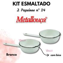 Kit 2 Panelas Papeiro 14 Esmaltada Ágata com Bico