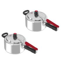 Kit 2 Panelas Pressão Clock 3 Litros Polida Fechamento Kit 2 Panelas Pressão Clock 3 Litros Polida Fechamento