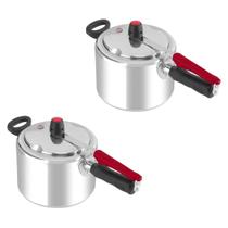 Kit 2 Panelas Pressão Clock 4,5 Litros Polida Fechamento Kit 2 Panelas Pressão Clock 4,5 Litros Polida Fechamento