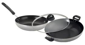 Kit 2 Panelas Wok 28cm Teflon = 1 Frigideira + 1 Cabo Longo+ 1 tampa Kit 2 Panelas Wok 28cm Teflon = 1 Frigideira + 1 Cabo Longo+ 1 tampa