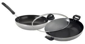 Kit 2 Panelas Wok 28cm Teflon = 1 Frigideira + 1 Cabo Longo+ 1 tampa