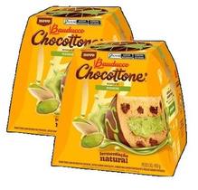kit 2 Panetone Bauducco Chocottone Maxi Pistache 450g