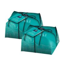 Kit 2 panetones italiano 750g edição gourmet chocolate e avelã importado premium