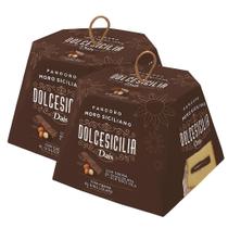 Kit 2 panetones italiano pandoro dais 750g edição gourmet chocolate e avelã importado premium
