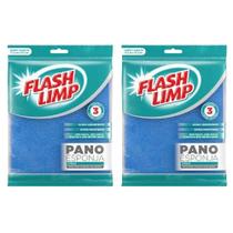 Kit 2 Pano Esponja Multiuso Ultra Absorvente 3Un Cada Kit 2 Pano Esponja Multiuso Ultra Absorvente 3Un Cada