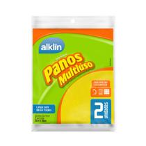 Kit 2 Pano Pia Multiuso Amarelo Alklin Kit 2 Pano Pia Multiuso Amarelo Alklin