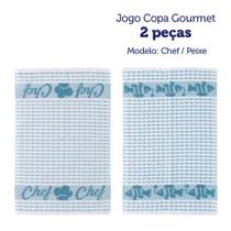 Kit 2 Panos de Copa Felpudo Teka Gourmet - Chef e Peixe