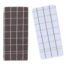 Kit 2 panos de prato teka chef premium atoalhado 100% algodão 45x70 cm