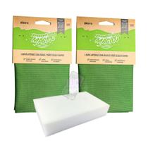 Kit 2 Panos Mágico Limpa Vidros Ákora Original Poliéster e Poliamida Limpando Fácil Só com Água Kit 2 Panos Mágico Limpa Vidros Ákora Original Poliéster e Poliamida Limpando Fácil Só com Água